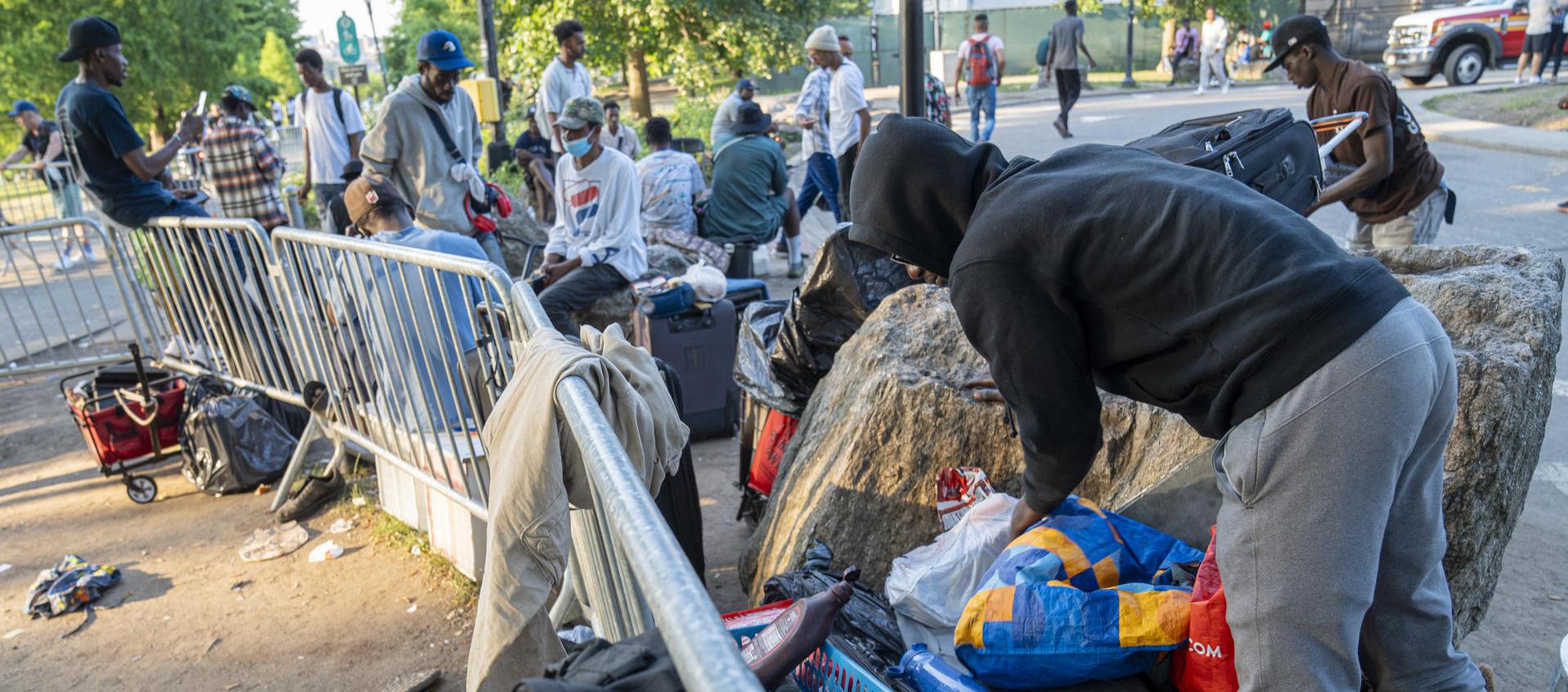 Grupo de inmigrantes en Estados Unidos.