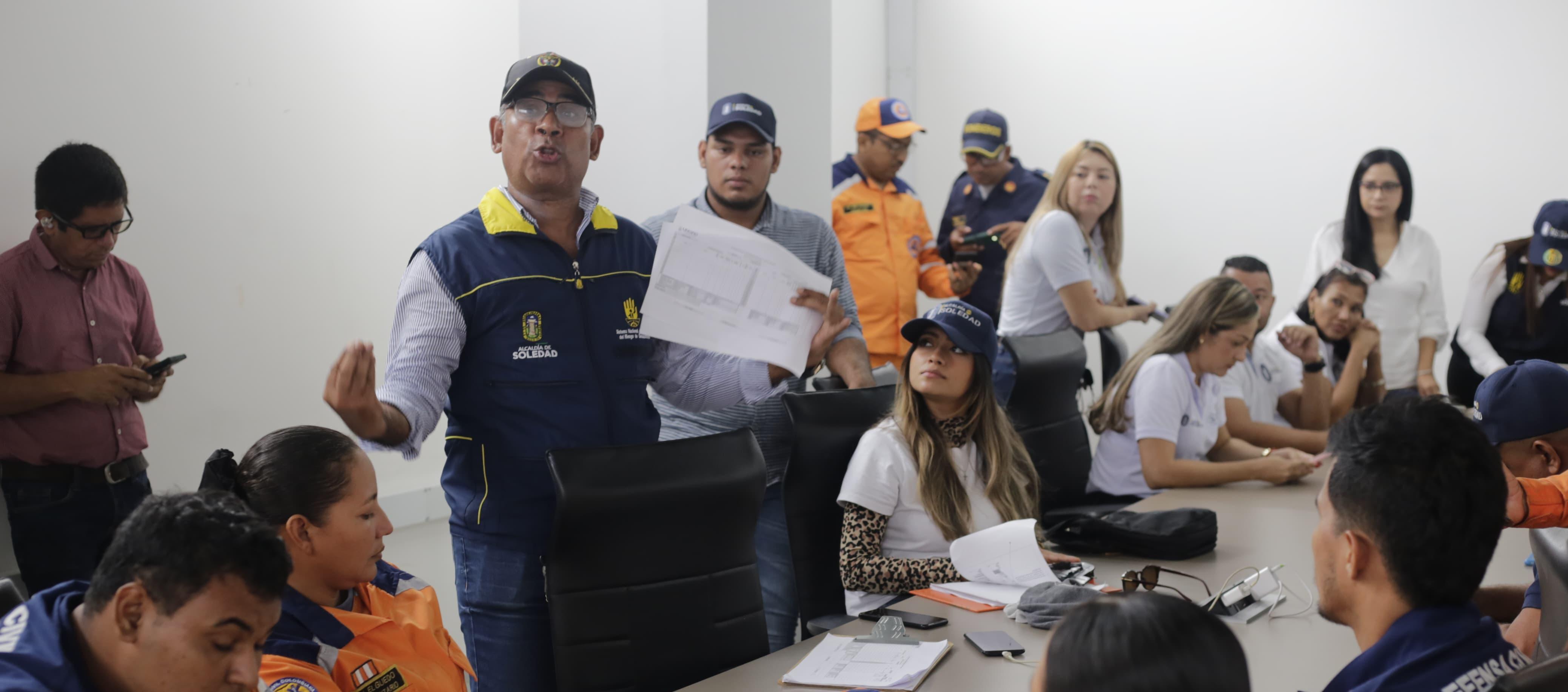 Reunión de la Defensa Civil del Atlántico.