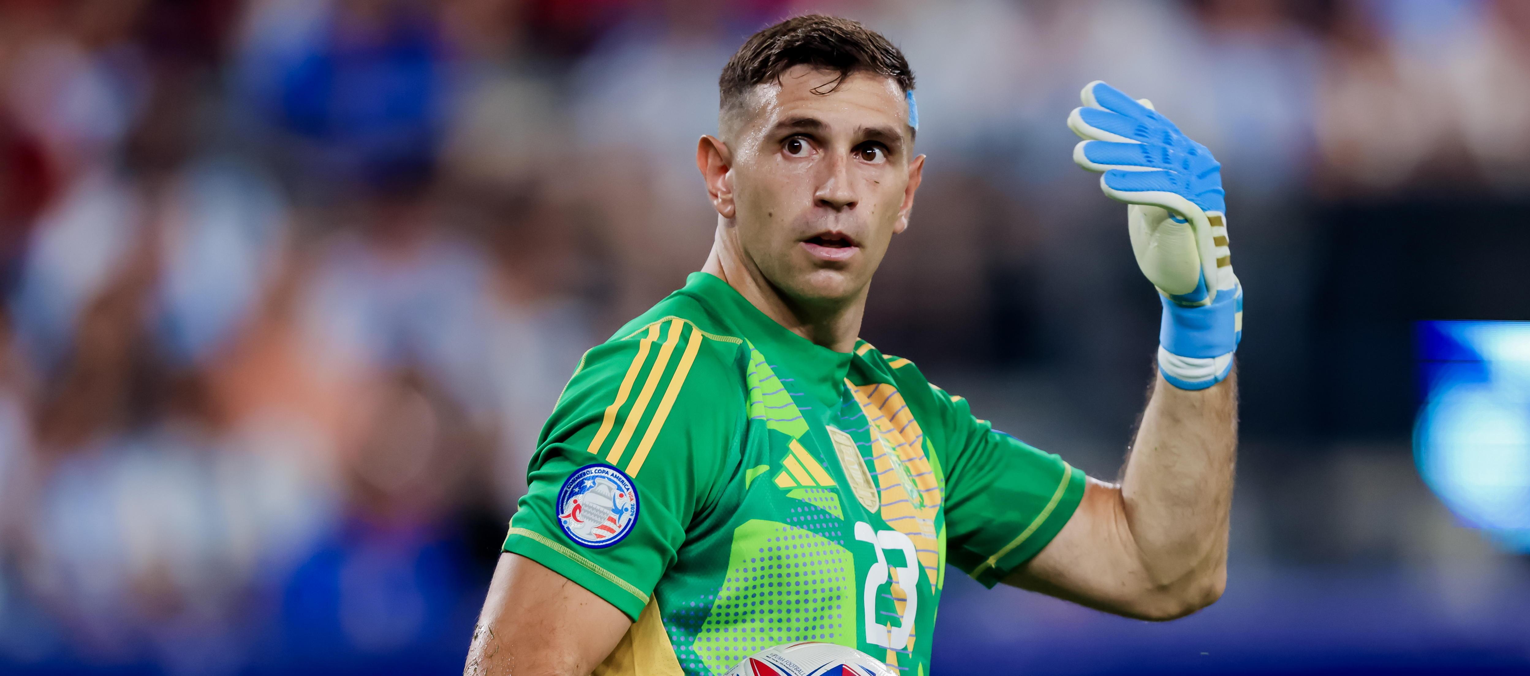 Emiliano 'Dibu' Martínez, portero de la Selección Argentina, durante la Copa América.