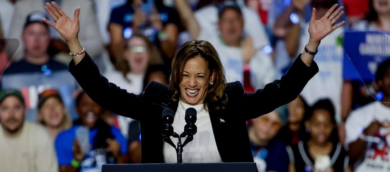 Kamala Harris, candidata presidencial por el partido demócrata.