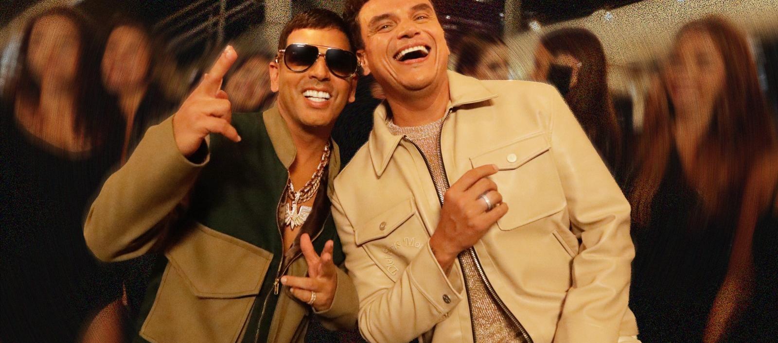 Tito 'El Bambino' y Silvestre Dangond, durante el video la canción.