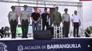 El Alcalde Alex Char, el General José Luis Ramírez Hinestroza, el General Herbert Benavides y el Jefe de la Oficina de Convivencia y Seguridad Yesid Turbay.