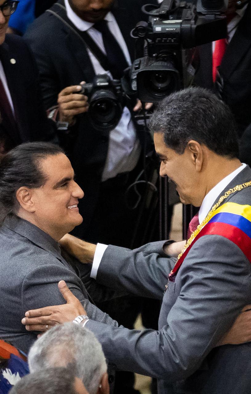 Alex Saab y Nicolás Maduro.