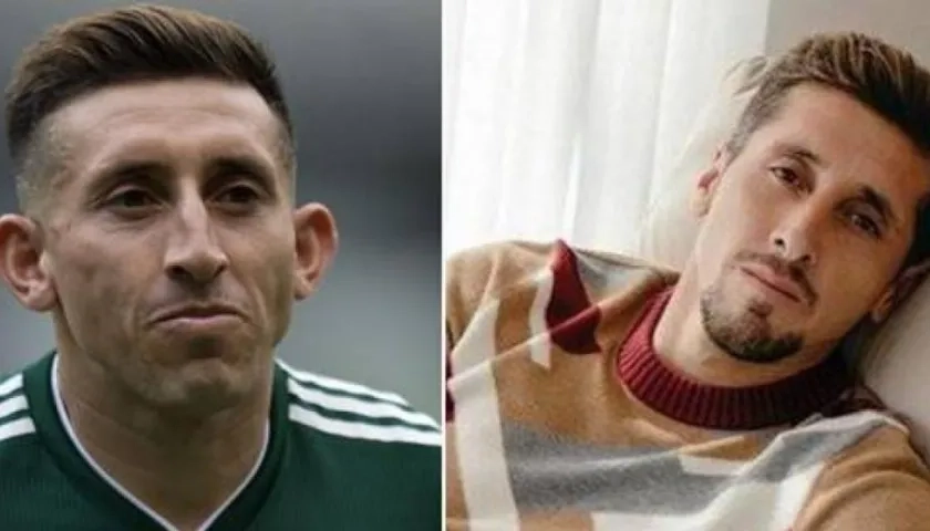 El futbolista mexicano Héctor Herrera antes y después del procedimiento.