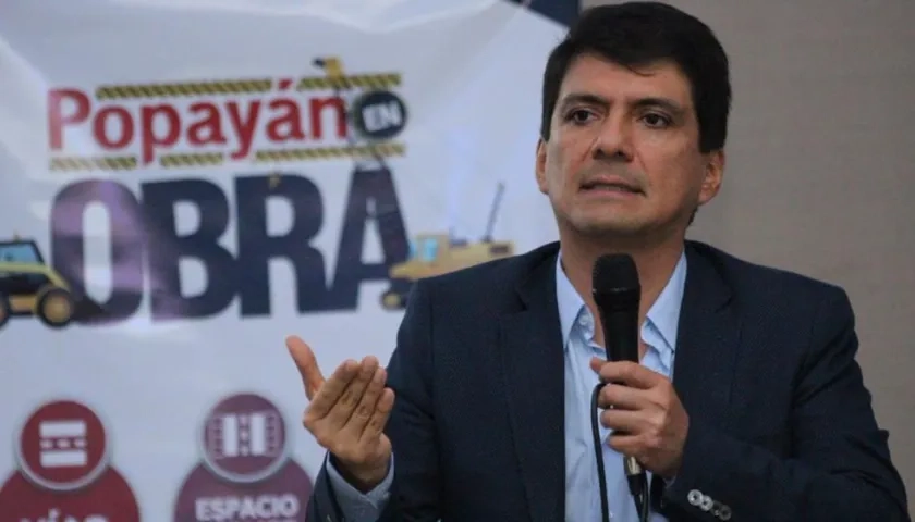 El alcalde de Popayán, César Cristian Gómez.
