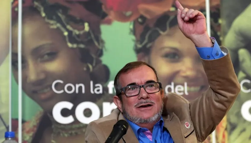 El líder la Fuerza Alternativa Revolucionaria del Común (FARC), Rodrigo Londoño