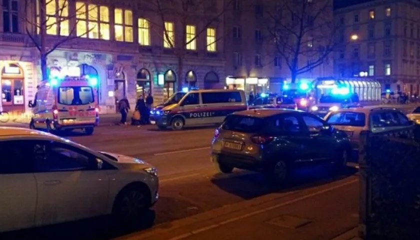 Los tres heridos en Viena fueron trasladados a una clínica.