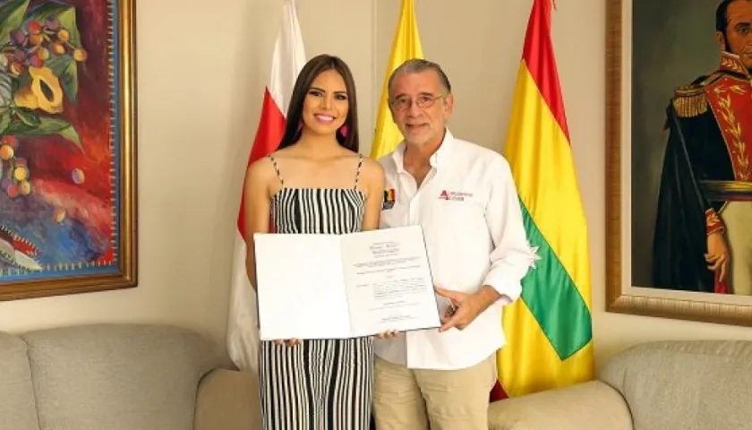 María Alejandra Maury Donado y el Gobernador Eduardo Verano.