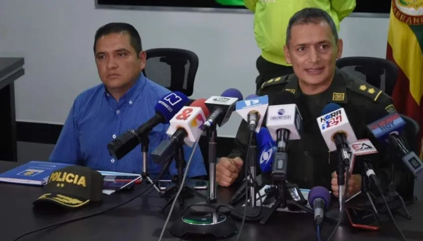 El Comandante de la Policía Metropolitana de Barranquilla, general Mariano Botero Coy. 