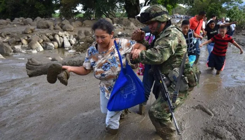Familias están afectadas con el desbordamiento de los ríos  los desbordamientos de los ríos Meta, Bita y Orinoco.