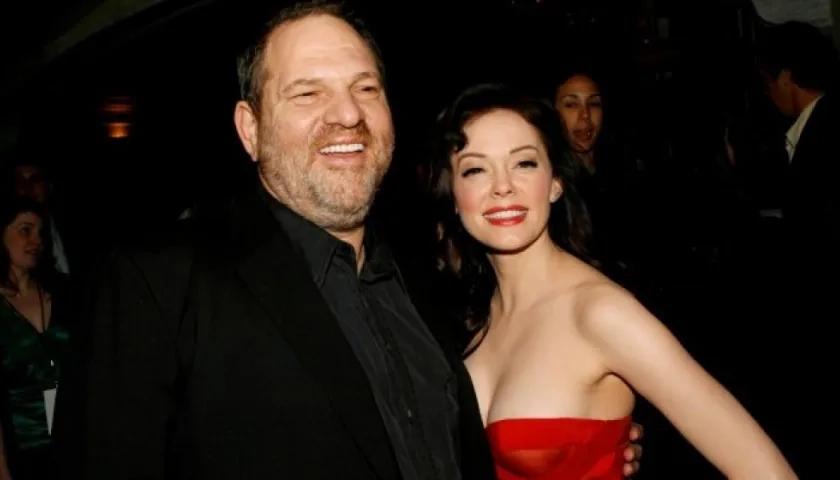 El productor Harvey Weinstein y la actriz Rose McGowan.