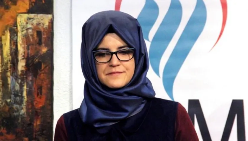 Hatice Cengiz, prometida del fallecido periodista Jamal Khashoggi.