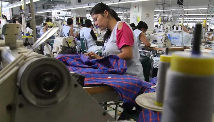 Microempresa colombiana de textiles. 