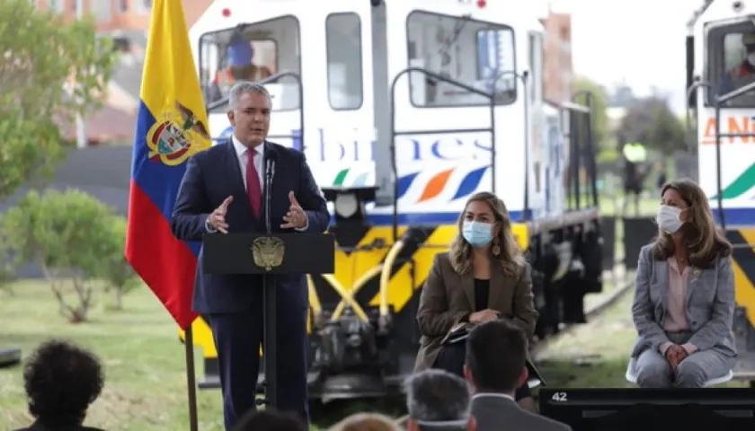 Presidente Duque en el lanzamiento del plan maestro ferroviario.