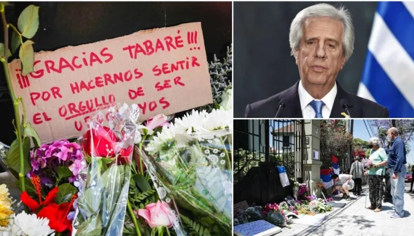 En la imagen, honores al fallecido expresidente de Uruguay Tabaré Vázquez. 