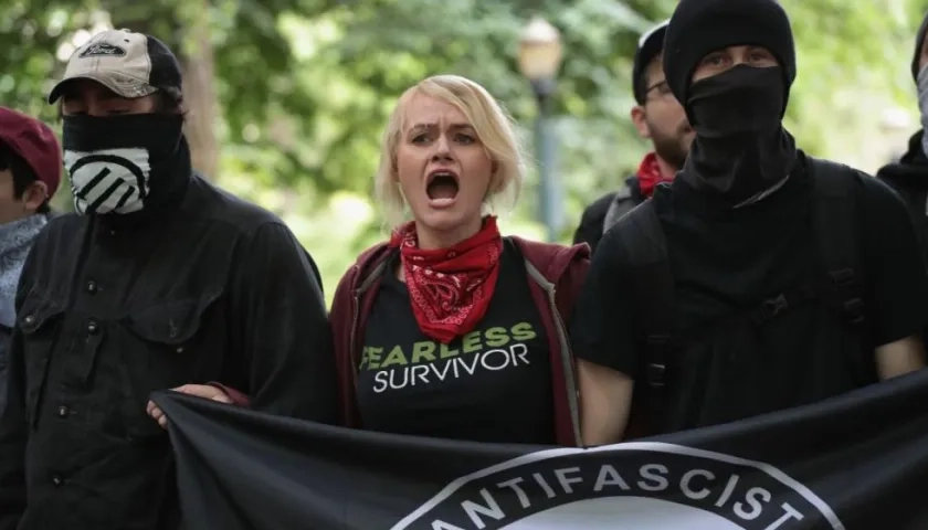 Los activistas de la Antifa son a menudo identificados por Trump y sus seguidores como "alt-left".