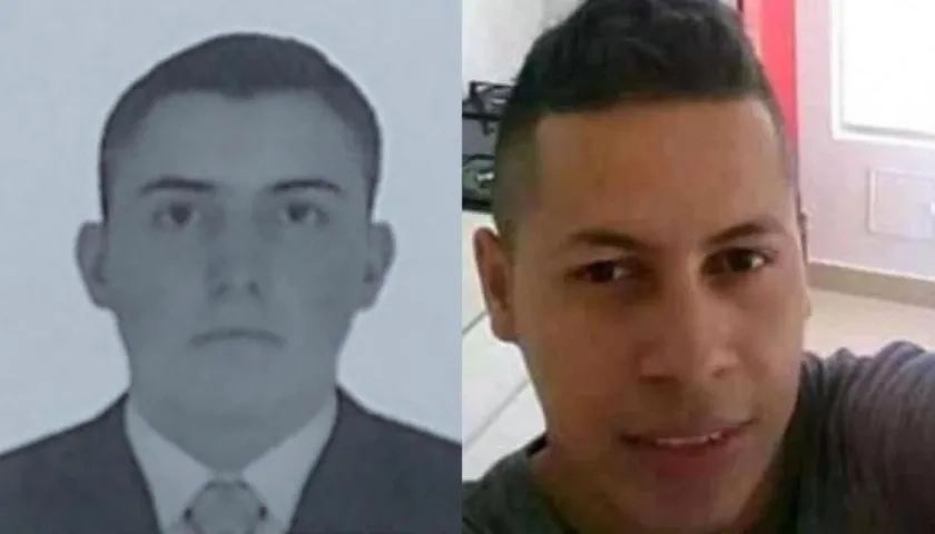 A la izquierda, el policía Juan Camilo Palacio Palacio; a la derecha,Walter Polo Sánchez.