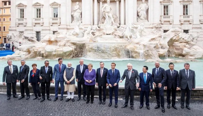 La imagen de la reunión en Roma.