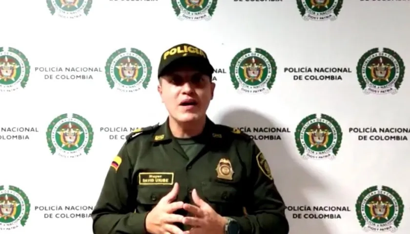 Mayor David Uribe Muñoz, Comandante de Policía en Sabanalarga.