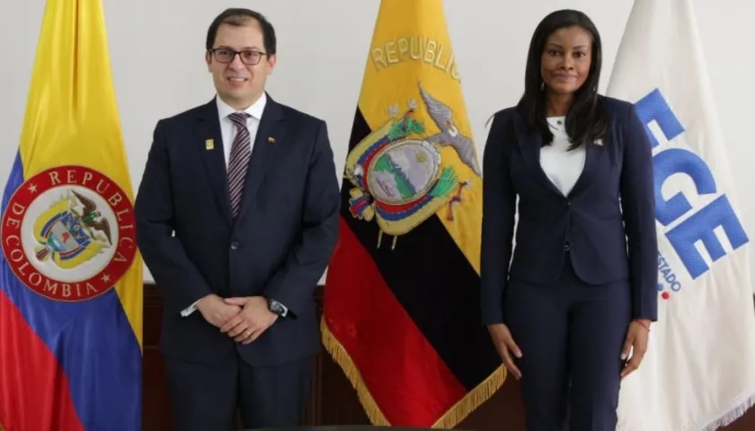 El Fiscal Francisco Barbosa y su homóloga Diana Salazar.