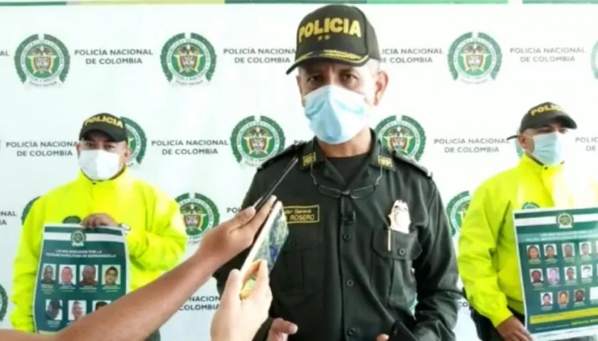 BG Diego Rosero, Comandante de la Policía Metropolitana de Barranquilla.
