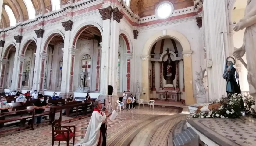 El regreso de La Dolorosa al templo de San José de Barranquilla.