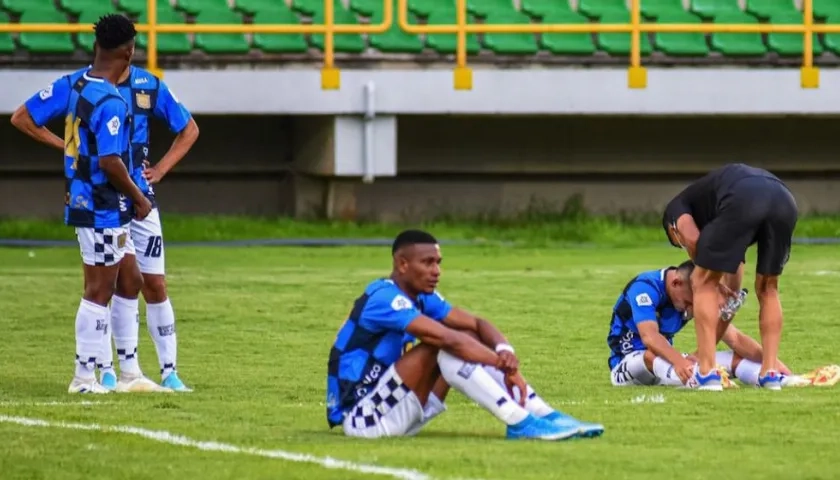 La decepción de jugadores del Boyacá Chicó tras el descenso a la B.
