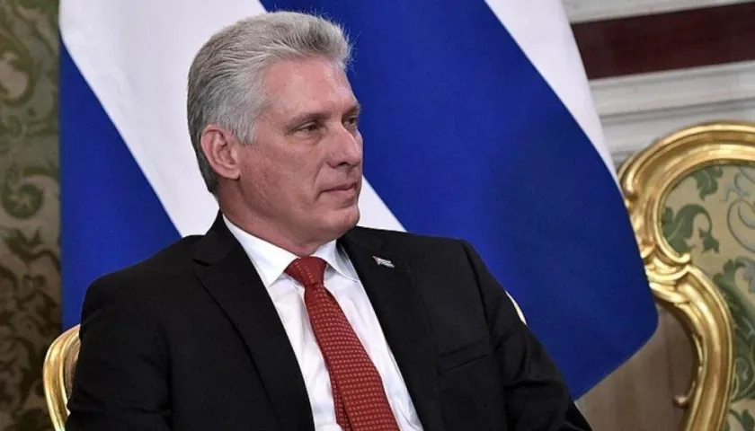  El presidente cubano, Miguel Díaz-Canel