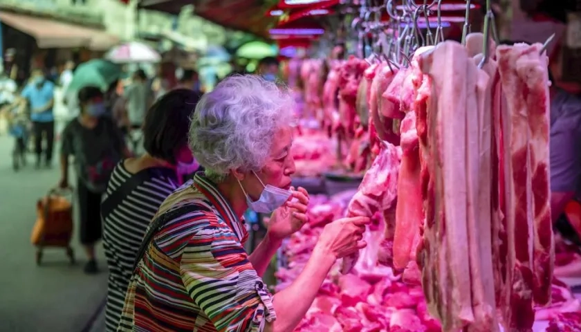 Mercado en China. 