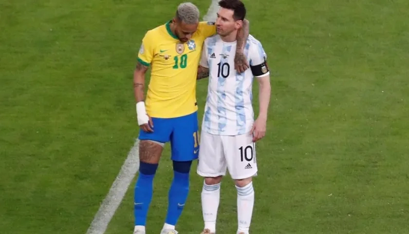 Neymar y Messi, en un verdadero gesto de dignidad deportiva.