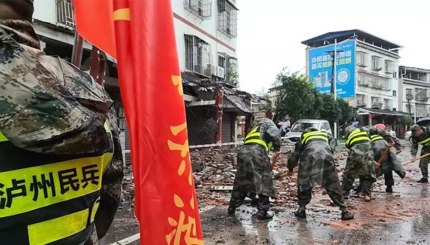 El terremoto en Sichuan fue de 6.0 grados en la escala de Richter.