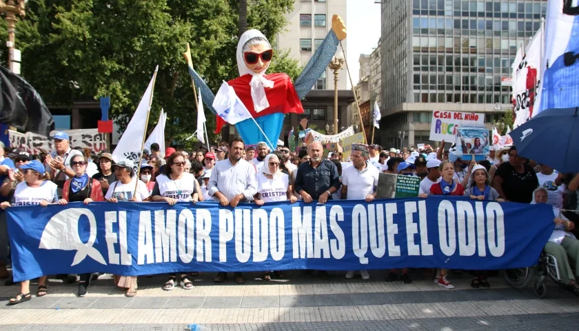 Marcha de las Abuelas de la Plaza de Mayo, en Buenos Aires.