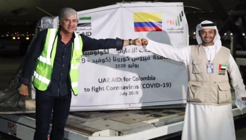 El embajador Jaime Amín gestionó insumos médicos para combatir la pandemia en Colombia. 
