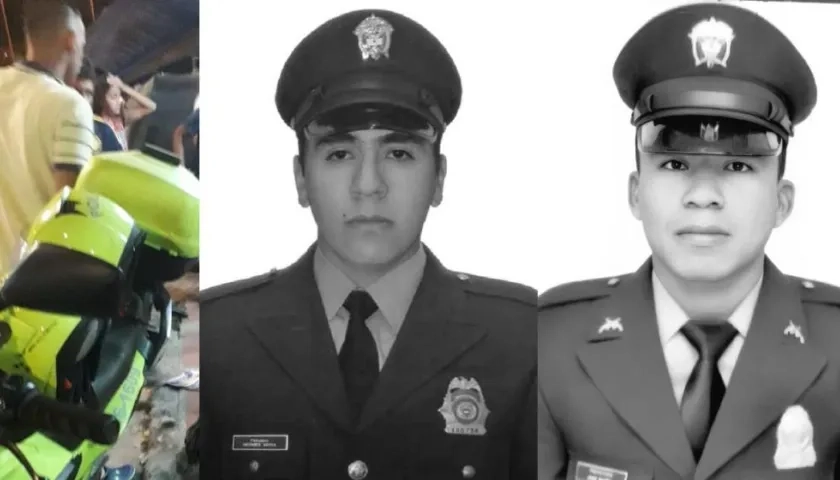  Hermes Mora y José Rivera, los policías asesinados en el Meta.