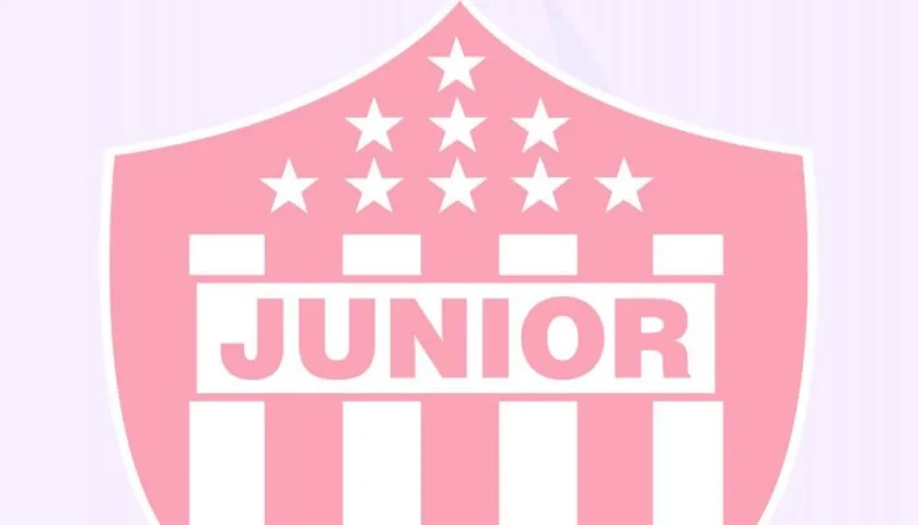 Junior con su escudo de color rosa, en honor a quienes luchan contra la enfermedad.