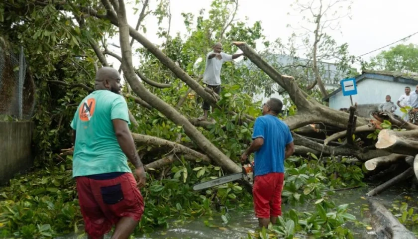 Destrozos causados por el huracán 'Julia' en San Andrés.