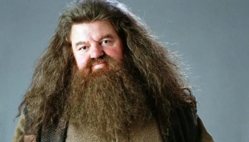 El actor Robbie Coltrane en su personaje de Hagrid.