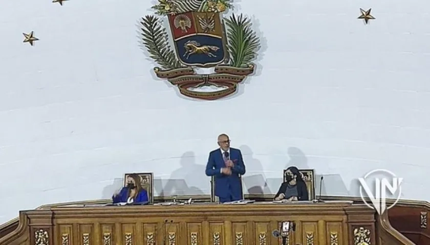 Jorge Rodríguez en la Asamblea Nacional Venezolana.