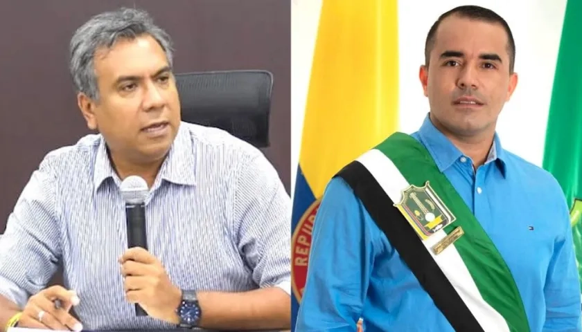 Los Alcaldes de Barrancabermeja, Alfonso Eljach, y de Yondó, Fabian Antonio Echavarría.