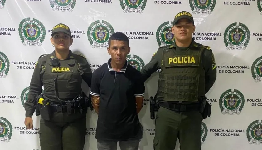 Brayan Arturo Vargas Márquez capturado por la Policía.