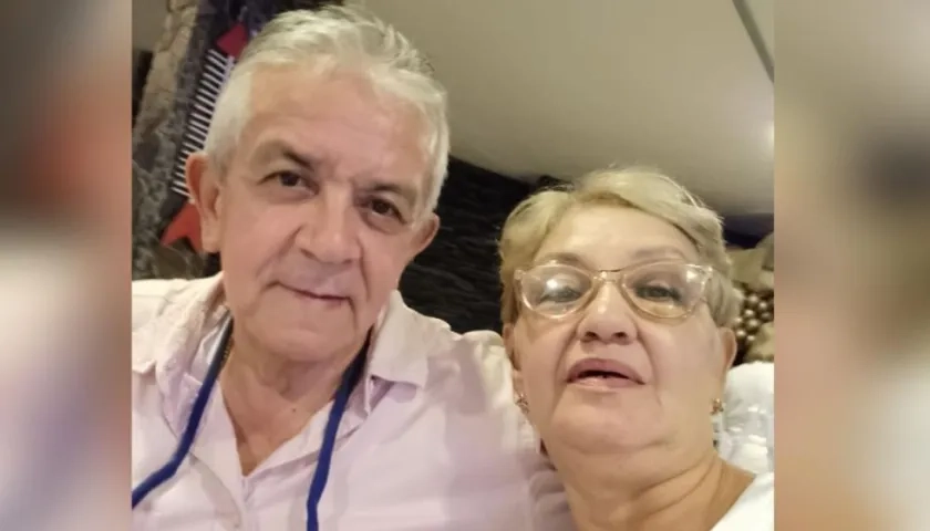 El docente universitario Luis Cortázar Ávila y su esposa Sixta Balaguera, inseparables.