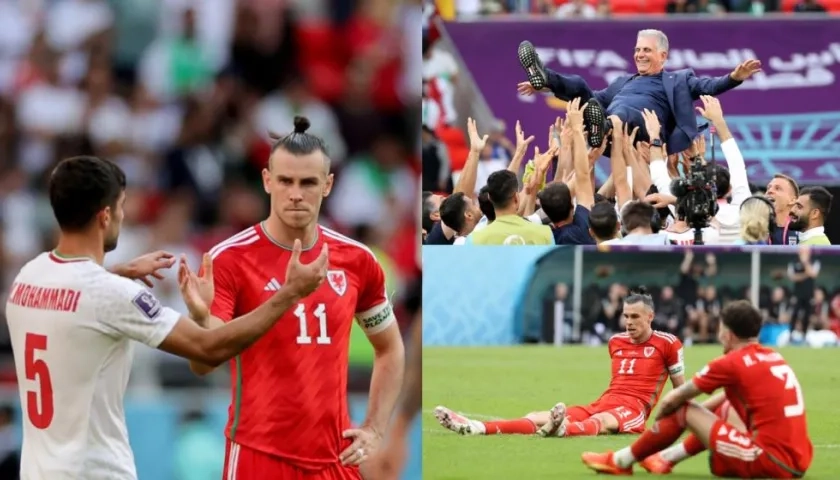 La celebración de Irán con Queiroz y la frustración de Bale.