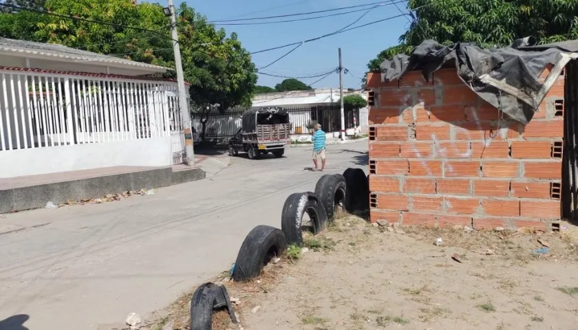 Lugar de la balacera en el municipio de Malambo.