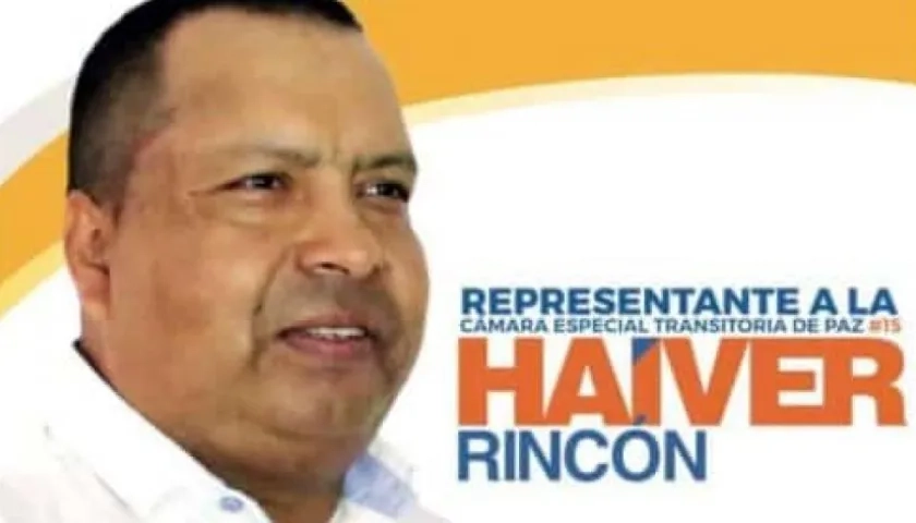 Haiver Rincón, el ganador de la "curul de paz" por el Tolima.