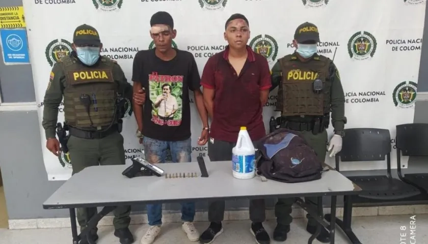 Brayan José Sánchez Bram y Brayan José Arenilla  Acendra, capturados.