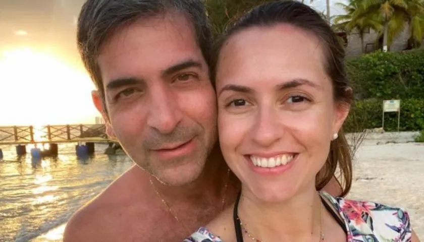 Claudia Aguilera con su esposo fallecido, Marcelo Pecci.