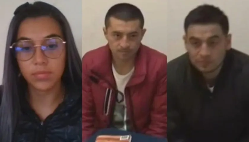 Anyi Daniela Martínez Buitrago, Luis Sebastián y Carlos Felipe Mateus Vargas, los implicados