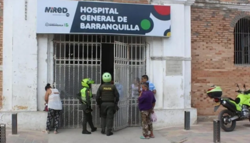 Hospital General de Barranquilla, lugar donde falleció Lennin Camacho Moreno.