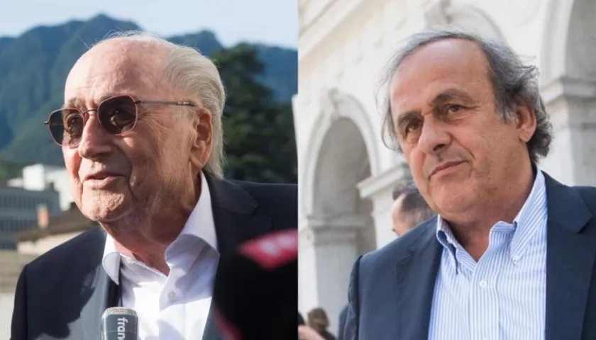 Joseph Blatter y Michel Platini.  