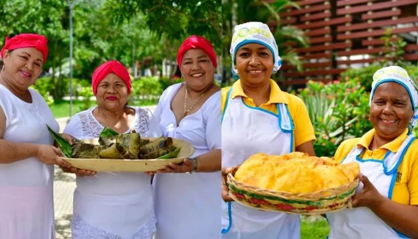 Las matronas de Pital de Megua y Luruaco están listas para la fiesta gastronómica.